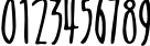 Пример написания цифр шрифтом Orion