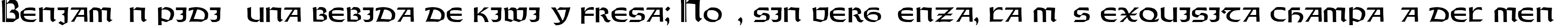 Пример написания шрифтом Orotund Capitals Heavy текста на испанском