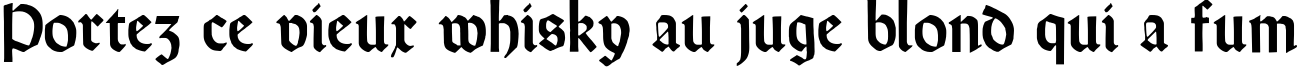 Пример написания шрифтом Orotund Heavy текста на французском