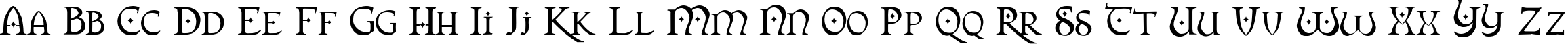 Пример написания английского алфавита шрифтом Orpheus
