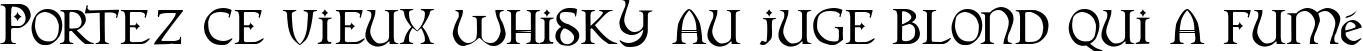 Пример написания шрифтом Orpheus текста на французском