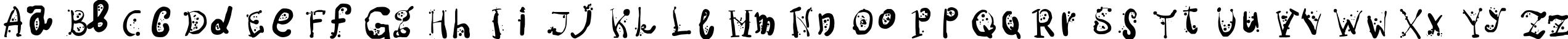 Пример написания английского алфавита шрифтом Ospa