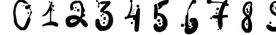 Пример написания цифр шрифтом Ospa