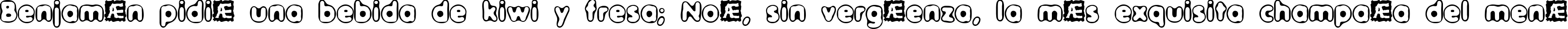 Пример написания шрифтом Outer Sider BRK текста на испанском