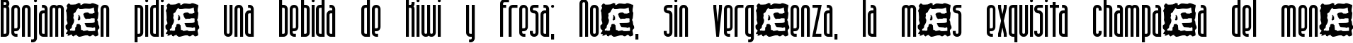 Пример написания шрифтом Overhead BRK текста на испанском