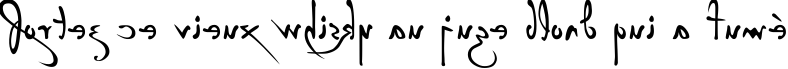 Пример написания шрифтом P22 Da Vinci Backwards текста на французском