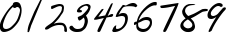 Пример написания цифр шрифтом P22 Hopper Edward
