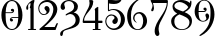 Пример написания цифр шрифтом P22 Kilkenny Initial Cap
