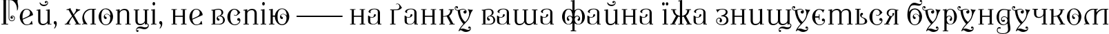 Пример написания шрифтом P22 Kilkenny Pro текста на украинском