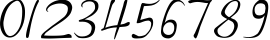 Пример написания цифр шрифтом P22 Michelangelo Regular