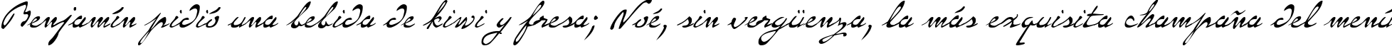 Пример написания шрифтом P22 Monet Regular текста на испанском