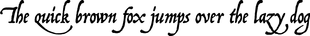 Пример написания шрифтом Corsivo текста на английском