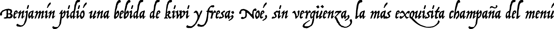 Пример написания шрифтом P22 Operina Corsivo текста на испанском