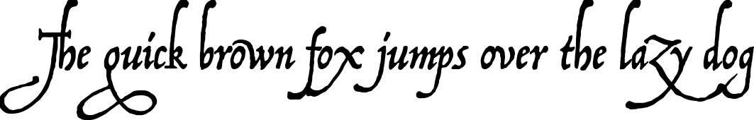 Пример написания шрифтом Fiore текста на английском