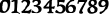 Пример написания цифр шрифтом P22 Operina Pro