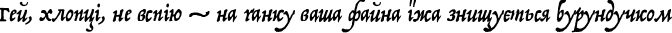 Пример написания шрифтом P22 Operina Pro текста на украинском