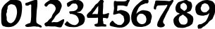 Пример написания цифр шрифтом P22 Operina Romano