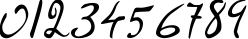 Пример написания цифр шрифтом P22 Rodin Regular