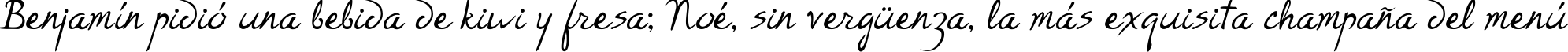 Пример написания шрифтом P22 Rodin Regular текста на испанском