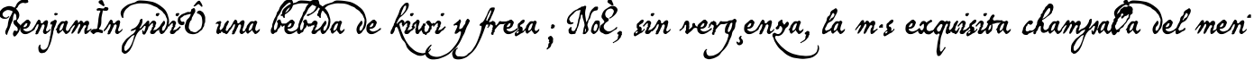 Пример написания шрифтом P22Broadwindsor текста на испанском