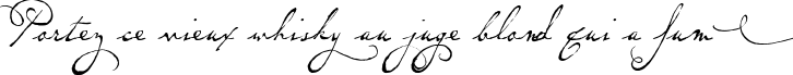 Пример написания шрифтом P22DearestSwash текста на французском