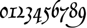 Пример написания цифр шрифтом P22Grenville