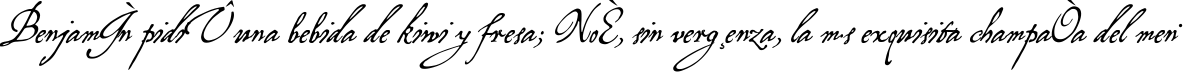 Пример написания шрифтом P22Virginian текста на испанском