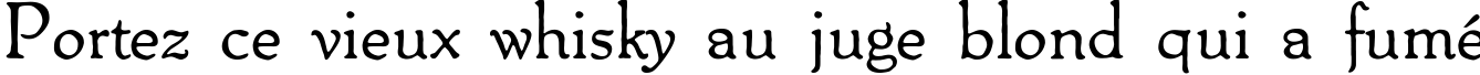 Пример написания шрифтом Packard Antique Regular текста на французском