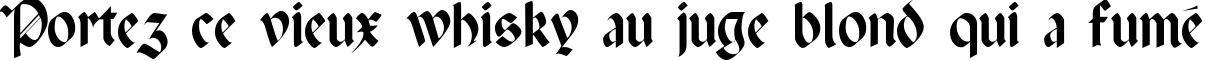 Пример написания шрифтом Paganini Light текста на французском