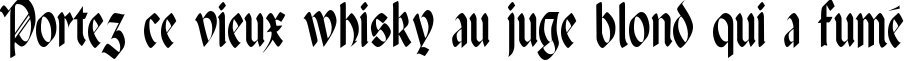 Пример написания шрифтом Paganini Narrow текста на французском