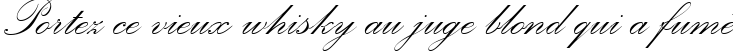 Пример написания шрифтом Palace Script MT текста на французском
