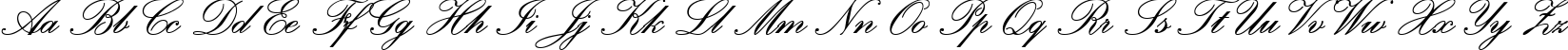 Пример написания английского алфавита шрифтом Palace Script MT Semi Bold