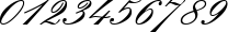 Пример написания цифр шрифтом Palace Script MT Semi Bold