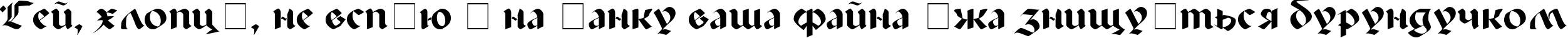 Пример написания шрифтом PaladinPCRus Medium текста на украинском
