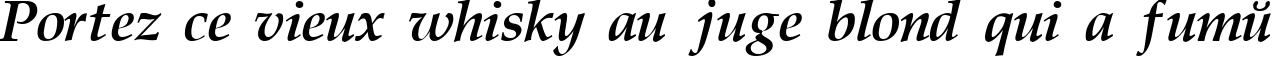 Пример написания шрифтом Palatino Cyrillic Bold Italic текста на французском