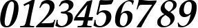 Пример написания цифр шрифтом Palatino Cyrillic Bold Italic