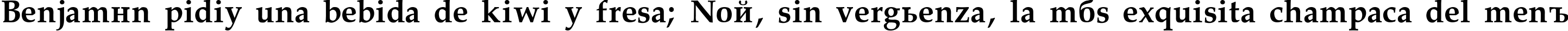Пример написания шрифтом Palatino-Bold текста на испанском