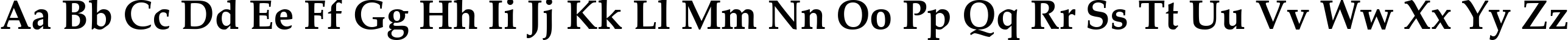 Пример написания английского алфавита шрифтом Palatino Linotype Bold