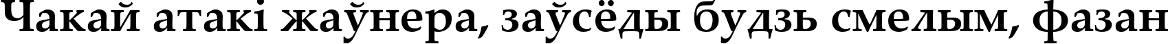 Пример написания шрифтом Palatino Linotype Bold текста на белорусском