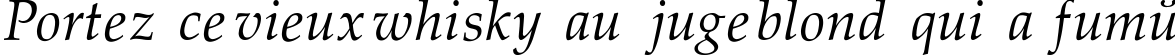 Пример написания шрифтом Palatino-Normal-Italic текста на французском