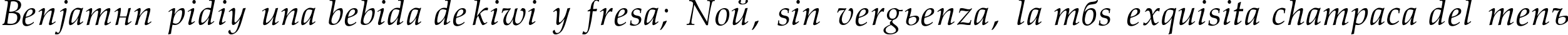 Пример написания шрифтом Palatino-Normal-Italic текста на испанском