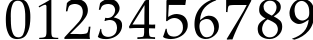 Пример написания цифр шрифтом Palatino-Normal