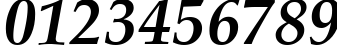 Пример написания цифр шрифтом Palladius  Bold Italic