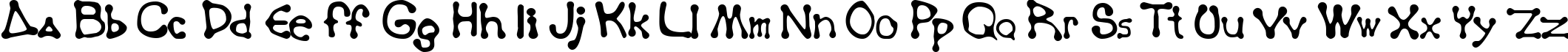 Пример написания английского алфавита шрифтом Panama Normal