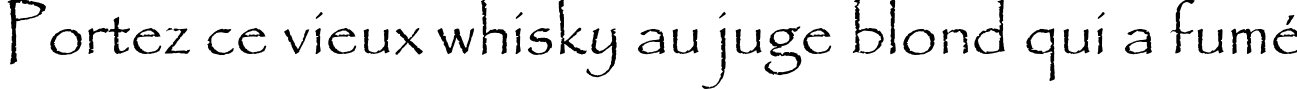 Пример написания шрифтом Papyrus текста на французском