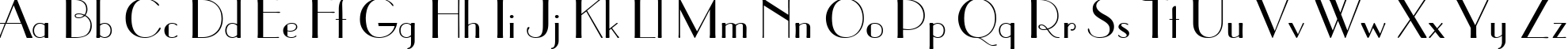 Пример написания английского алфавита шрифтом Paragon