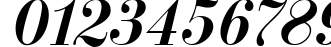 Пример написания цифр шрифтом ParagonNordCTT-Italic