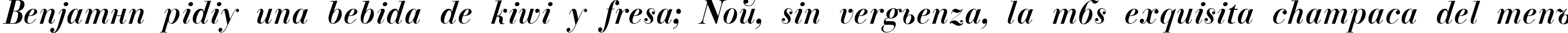 Пример написания шрифтом ParagonNordCTT-Italic текста на испанском