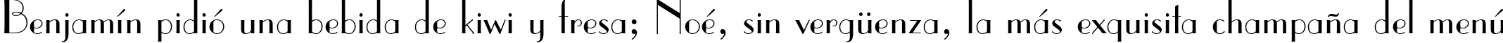 Пример написания шрифтом Parisian BT текста на испанском
