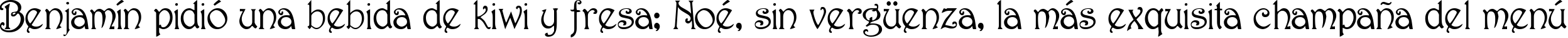 Пример написания шрифтом Parisian  Normal текста на испанском